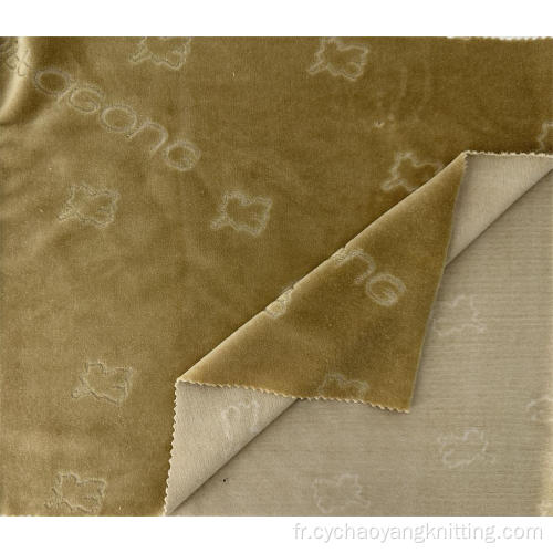 Tissu de matériau en velours Jacquard tricoté